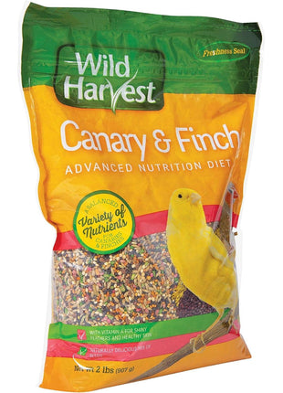 Wild Harvest Advanced Nutrition Diet Canary & Finch, Naturally Delicious Seed Mix With Vitamin A, 2 Pounds