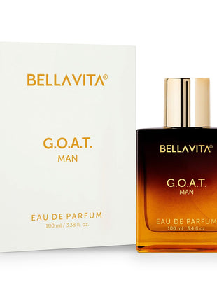 Bellavita Luxury G.O.A.T. Eau de Parfum | 100 ml | Perfume for Men | Long-lasting men's Eau de Parfum with woody, spicy & fresh notes for everyday wear and special occasions.