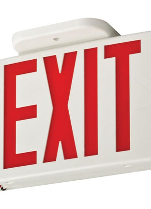 Lithonia Lighting Single-Sided LED Exit Sign, Thermoplastic Construction, Switchable Red and Green Colors, Ni-MH Backup Battery, Includes Extra Faceplate, White (EXRG EL M6)