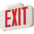Lithonia Lighting Single-Sided LED Exit Sign, Thermoplastic Construction, Switchable Red and Green Colors, Ni-MH Backup Battery, Includes Extra Faceplate, White (EXRG EL M6)