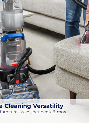 BISSELL TurboClean PET, Upright Carpet & Upholstery Cleaner, 3948 | TurboClean technology for powerful pet hair and stain removal; upright design for full-room carpet care