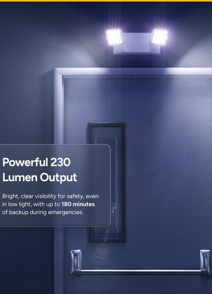Sunco 12 Pack LED Emergency Lights, Commercial Lighting for Business, Power Outages, Offices, with Backup Battery (90 Minutes), Wall Mount, Hard Wired, 120-277V, Fire Resistant (94V-0) UL.