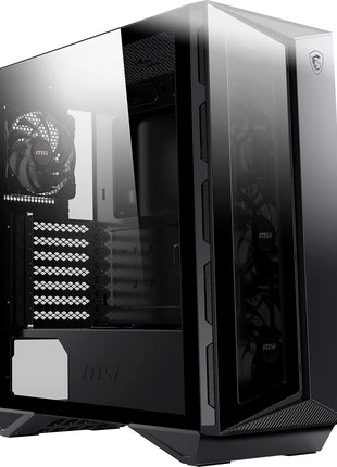 MSI MPG GUNGNIR 110R - Premium Mid-Tower Gaming PC Case - Tempered Glass Side Panel - 4 x ARGB 120mm Fans - Liquid Cooling Support up to 360mm Radiator - Two-Tone Design