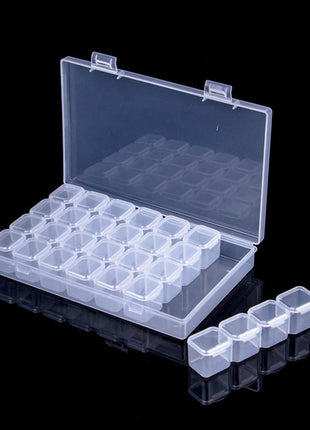 Diamond Painting Bead Storage Containers, 3 Pack 84 Slots Plastic Craft Organizer Case Diamond Storage Box Accessories Containers Adjustable Bead Case
