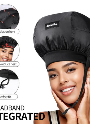 Large Bonnet Hooded Dryer Diffuser Attachment, Ideal Hair Diffuser for Curly Hair, Your Ultimate Solution - Spacious Capacity Blow Dryer Cap for Rapid Styling of Curls