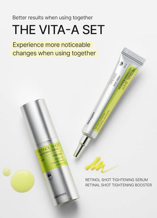celimax The Vita A Retinal Shot Tightening Booster | 0.1% Retinal, 3% Matryxyl, High-Strength Retinoid for Anti-Aging, Pore Minimizer, Wrinkles & Fine Lines, Firmer Skin, 15ml, Korean Skin Care Gift