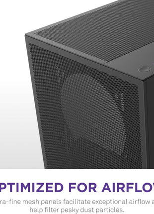 NZXT H5 Flow 2024 - Compact ATX Mid-Tower PC Gaming Case - High Airflow - 2 x 120mm Fans Included - 360mm Front & 240mm Top Radiator Support - Cable Management System - Tempered Glass - Black