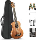Caramel CUB402 Electric 30inch All Solid Wood Mahogany Ukulele Bass   Tuned as E A D G