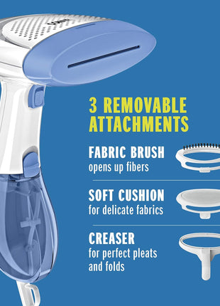 Conair Handheld Garment Steamer for Clothes, ExtremeSteam 1200W, Portable Handheld Design,White/Blue