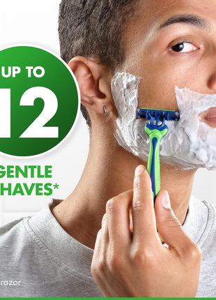 Gillette Sensor3 Sensitive Men's Disposable Shaving Razors, 12 Count