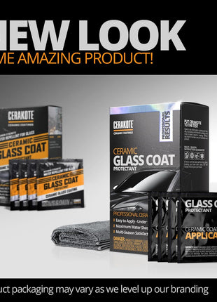 CERAKOTE® Ceramic Glass Coat Protectant - Hydrophobic Automotive Rain Repellant, Long-Lasting and Durable Ceramic Coating, Quick and Easy Application