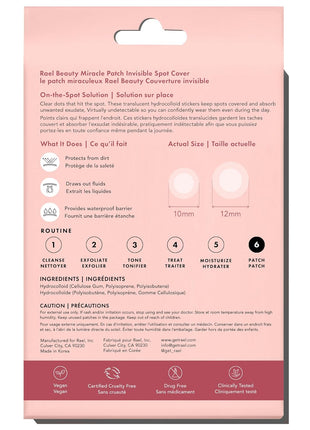 Rael Miracle Invisible Spot Cover Hydrocolloid Acne Pimple Patches (96 Ct) | Ultra-Thin Patch for Face, Absorbs Fluid From Blemishes, Facial Sticker, Korean Skin Care, Pore Care, 2 Sizes