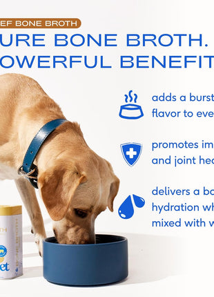 Native Pet Dogs & Cat Broth Bundle | Chicken & Beef Flavored | Dog Food Topper for Picky Eater | Dog Gravy & Bone Broth Powder