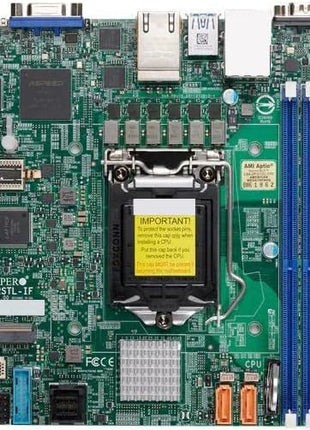 Supermicro X12STL-IF Mini-ITX Server Motherboard C252 LGA-1200, Daul LAN 1GbE