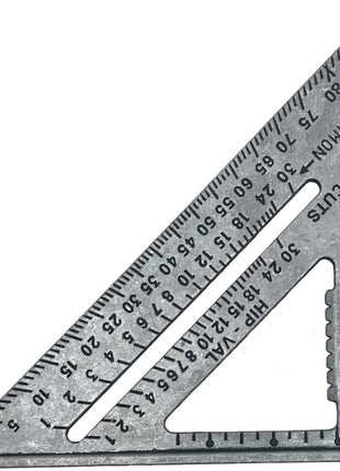SWANSON Tool Co S0101 7 Inch Speed Square, Blue | Made in the USA aluminum alloy rafter square w/ black embossed scales/degrees/scribing for spot-on measurements every time