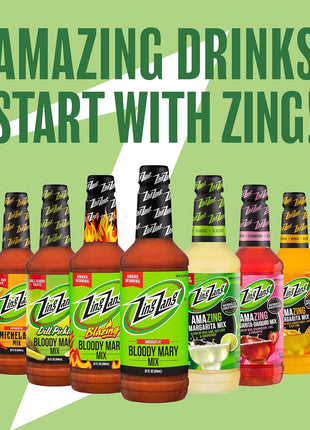 Zing Zang Dill Pickle Bloody Mary Mix, Non-Alcoholic Cocktail Mixer, 32 Fl Oz Bottle (Pack of 1)
