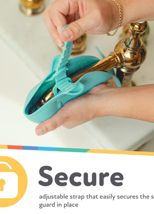 Nuby Bathtub Safety Spout Guard - Compatible with Most Standard Faucets - Bath Toys - Dolphin