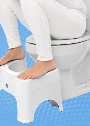 Squatty Potty The Original Bathroom Toilet Stool - Adjustable 2.0, Convertible to 7" or 9" Height with Removable Topper for Adults and Kids White