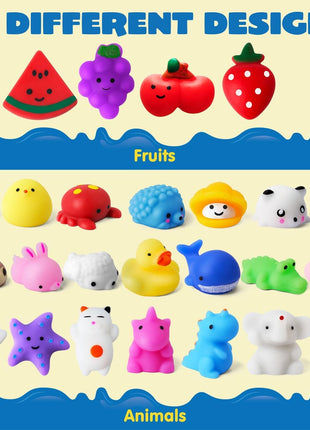 JOYIN Mochi Squishy Toys Set, Random 25 Pack Mini Squishy Mochi, Party Favors for Kids, Kawaii Stress Relief Toys, Basket Stuffers, Goodie Bags Fillers, Birthday Gifts, Classroom Prizes