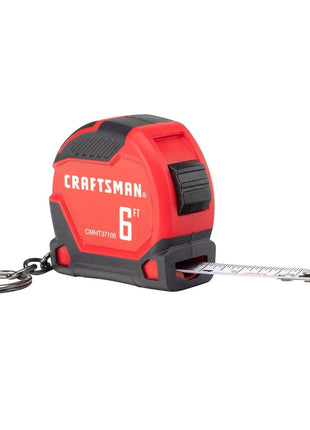 CRAFTSMAN Keychain Tape Measure, 6 FT (CMHT37106G)