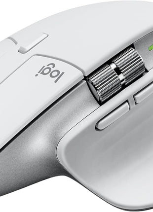 Logitech MX Master 3S Wireless Mouse Standard Edition with Logi Bolt USB Receiver, Ultra-Fast Scrolling, Ergo, 8K DPI, Track on Glass, Quiet Clicks, USB-C, Bluetooth, Windows, Linux, Chrome- Pale Grey
