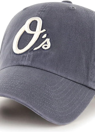 47 Brand MLB Vintage Navy Primary Logo Clean Up Adjustable Baseball Cap Hat, Adult One Size Fits All
