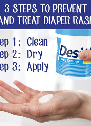 Desitin Daily Defense Baby Diaper Rash Cream with 13% Zinc Oxide, Barrier Cream to Treat, Relieve & Prevent Diaper Rash, Hypoallergenic, Dye-, Phthalate- & Paraben-Free, 16 oz