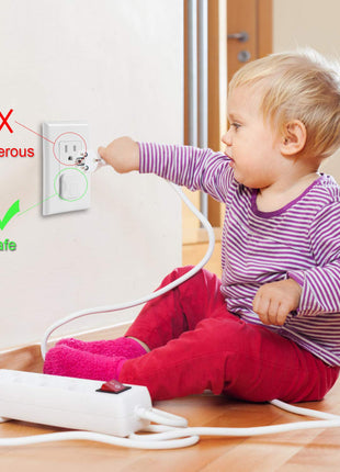 Outlet Covers Babepai 38-Pack White Child Proof Electrical Protector Safety Improved Baby Safety Plug Covers