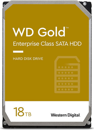 Western Digital 18TB WD Gold Enterprise Class Internal Hard Drive - 7200 RPM Class, SATA 6 Gb/s, 512 MB Cache, 3.5 inch - WD181KRYZ