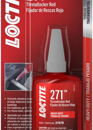Loctite 37479 271 Red Heavy Duty Threadlocker Bottle - 36 ml