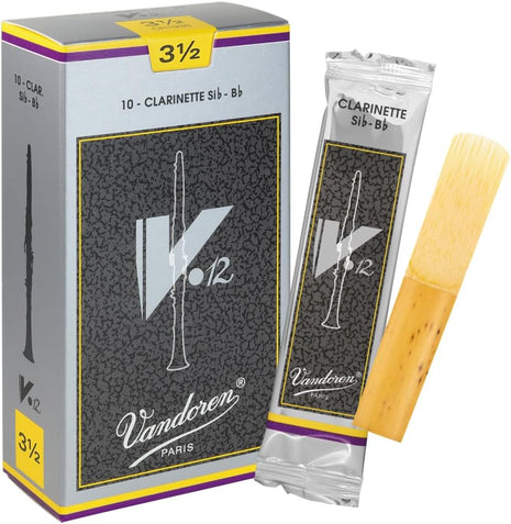 Vandoren CR1935 Bb Clarinet V.12 Reeds Strength 3.5; Box of 10