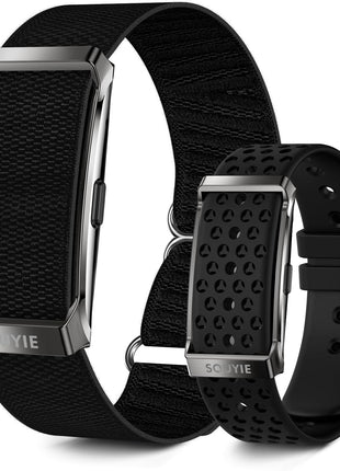 Smart Bracelet for Men Women, Health Activity Fitness Trackers, 24H Sleep Tracker, 24/7 Continuous Heart Rate/Blood Pressure/HRV/Stress Monitor, 170+ Sports Modes Smart Wristband with Free APP 2 Bands