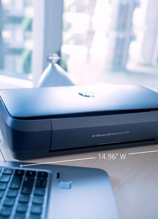 HP OfficeJet 250 Wireless Mobile Printer, Scanner, Copier - Black, Battery Included (CZ992A)