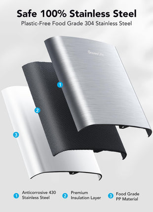 GoveeLife Smart Countertop Ice Makers, Portable Ice Maker Machine with Self-Cleaning, 6 Mins 9 Bullet Ice, 26lbs/24Hrs, Voice Remote for Home Kitchen Party Camping, with Ice Scoop Stainless Silver