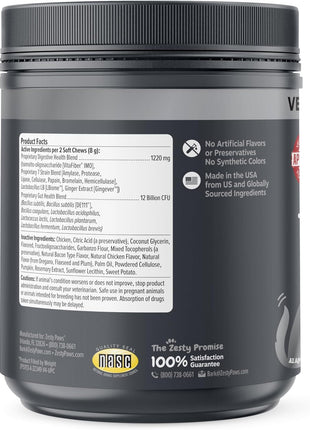 Zesty Paws Vet Strength Probiotics for Dogs, Digestive Health & Gut Flora Support, Dog Supplements, 90 Count (Pack of 2)