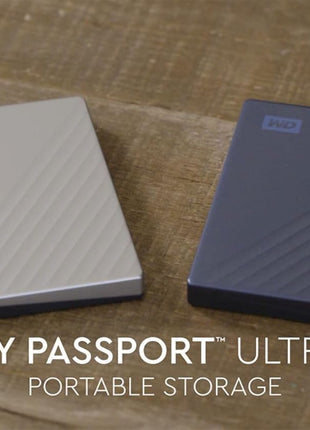 WD 2TB My Passport Ultra, Blue, Portable External Hard Drive, backup software with defense against ransomware, and password protection, USB-C and USB 3.1 - WDBC3C0020BBL-WESN