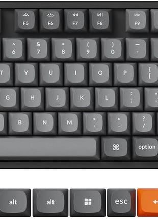 Keychron K8 Max QMK Wireless Custom Mechanical Keyboard, Hot Swappable TKL 80% Layout Bluetooth/2.4G/USB-C Programmable, Aluminum Frame Super Red Switch NKRO Gaming Keyboard for Mac/Windows
