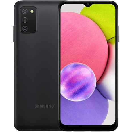 Samsung Galaxy A03s Cell Phone, AT&T GSM Unlocked Android Smartphone, 32GB, Long Lasting Battery, Expandable Storage, 3 Camera Lenses, Infinite Display - Black (Renewed)