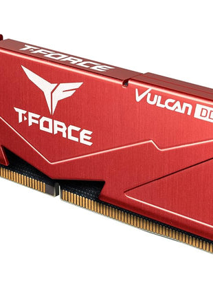 TEAMGROUP T-Force Vulcan DDR5 32GB (2x16GB) 6400MHz (PC5-51200) CL40 Desktop Memory Module Ram (Red) for 600 700 Series Chipset XMP 3.0 Ready - FLRD532G6400HC40BDC01