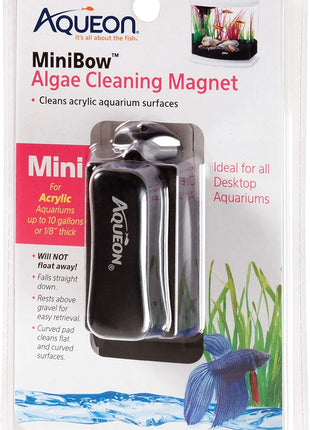 Aqueon Aquarium Algae Scraper, Fish Tank Cleaning Magnets for Glass/Acrylic, Small, Black