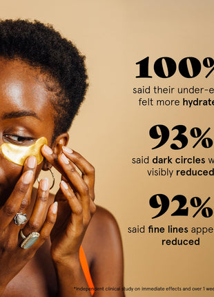 Under Eye Mask - Reduce Dark Circles, Puffy Eyes, Undereye Bags, Wrinkles - Gel Under Eye Patches, Vegan Cruelty-Free Self Care by grace and stella (24 Pair Gold)