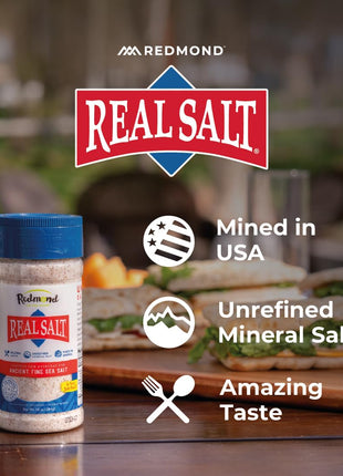 Redmond Real Salt - Ancient Fine Sea Salt, Unrefined Mineral Salt, 16 Ounce Pouch (1 Pack)