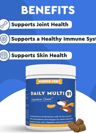Omega Max Fish Oil Plus Daily Multivitamin Chews - for Dog Joint Health, Skin Moisture, Immune System Support & Daily Wellness - Omega Max 16 Ounces - Multivitamin 60 Chews