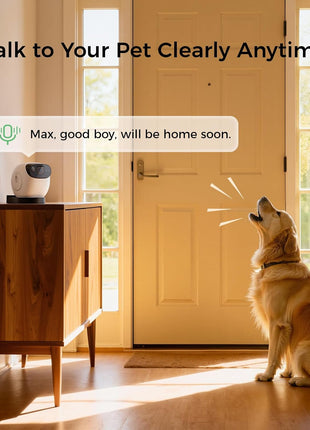 2026 3K Pet Camera Treat Dispenser, 32ft Remote Tossing for Dogs & Cats – Reduces Separation Anxiety, 360° View, Security Indoor Cam w/ Phone App, Barking Alerts, No Subscription, 5G WiFi, Robot M3