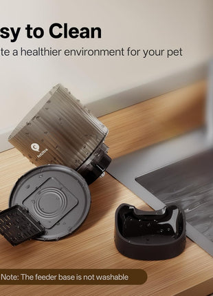 Automatic Cat Feeder with Camera, 5Ghz WiFi APP Control | Auto Pet Feeder for Cats and Small Dog Indoor- Easy to Set and Clean, Dual Power, 1-6 Meals/Day, Timed Precise Feeding