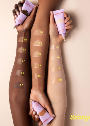Tower 28 SunnyDays SPF 30 Tinted Moisturizer - 2-in-1 Buildable Coverage Foundation + Mineral Sunscreen for Face - Zinc Oxide, Aloe & Prickly Pear for Sensitive Skin - 05 Fair/Pink (1 oz)