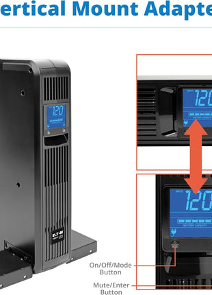 Tripp Lite SMART1500LCD 1500VA Rack Mount UPS Battery Backup, 900W, 8 Outlets, PWM Sine Wave, Short Depth 2U Rackmount UPS, AVR, LCD Screen