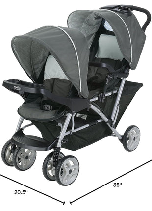 Graco® DuoGlider Double Stroller | Lightweight Double Stroller with Tandem Seating Glacier
