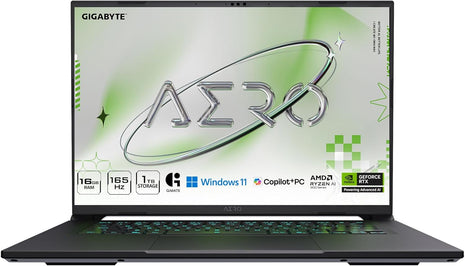 GIGABYTE AERO X16; Copilot+ PC - 165Hz 2560x1600 WQXGA - NVIDIA GeForce RTX 5070 - AMD Ryzen AI 7 350-1TB SSD with 16GB DDR5 RAM - Windows 11 Home - Lunar White
