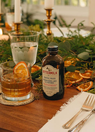 Bittermilk No.1 Bourbon Barrel Aged Old Fashioned Mix - All Natural Handcrafted Cocktail Mixer - Old Fashioned Syrup - More Complex than Bitters & Simple Syrup